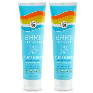 image:imageBare Republic Clearscreen Sunscreen SPF 50 Sunblock Body Lotion Water Resistant with an Invisible Finish 5 Fl OzSPF 50