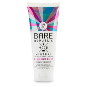 image:imageBare Republic Diamond Dust Shimmer Mineral Sunscreen SPF 30 Sunblock Body Lotion Free of Chemical Actives 34 Fl Oz