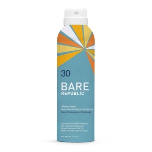 image:imageBare Republic Clearscreen Sunscreen SPF 30 Sunblock Spray Water Resistant with an Invisible Finish 6 Fl Oz6 Ounce Pack of 1